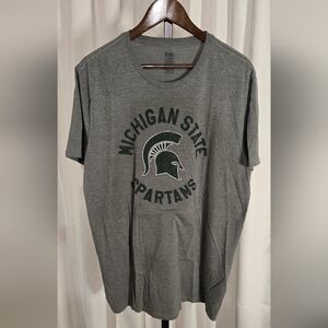 Michigan State Spartans Gray T-Shirt National Collegian Brand Size XL‎